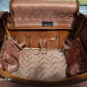 Vintage.Dionite Brown leather cosmetique bag